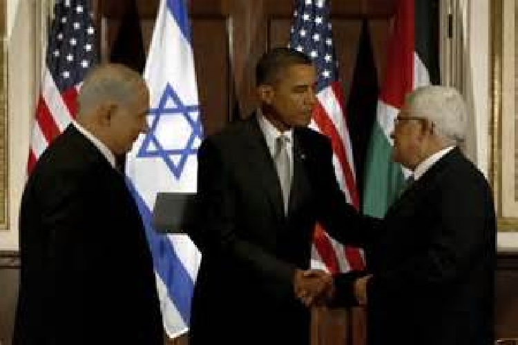 Abbas and Obama Handshake with Netanyahu Watching at Opening of Peace Talks where the three met for a photo-op announcing the start of peace talks brought on with ten month building freeze as enticement, but Abbas never negotiated except to demand officially announced permanent building freeze which Netanyahu agreed to permanent stealth freeze but not announced. Abbas and Obama have pressed for announced freeze to ruin Bibi’s political future and bring down present government hoping Labor-Livni government will win next time.
