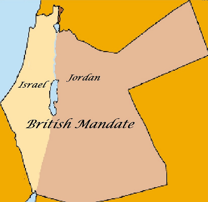 British Mandate as prescribed division between Arab State of Jordan and Jewish State of Israel