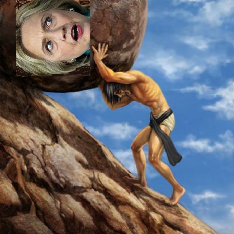 Sisyphus Pushing Hillary Up the Hill