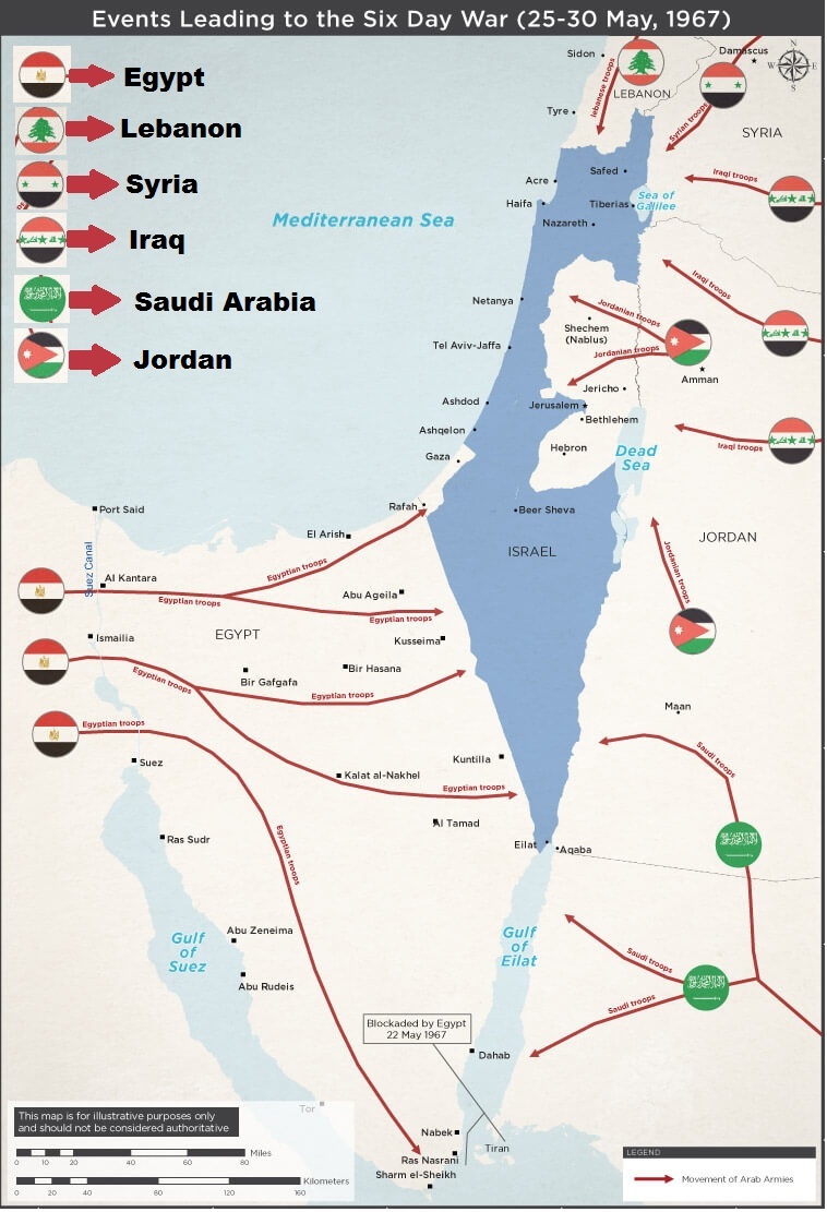 Arab nations’ military moves which predicated the Six Day War