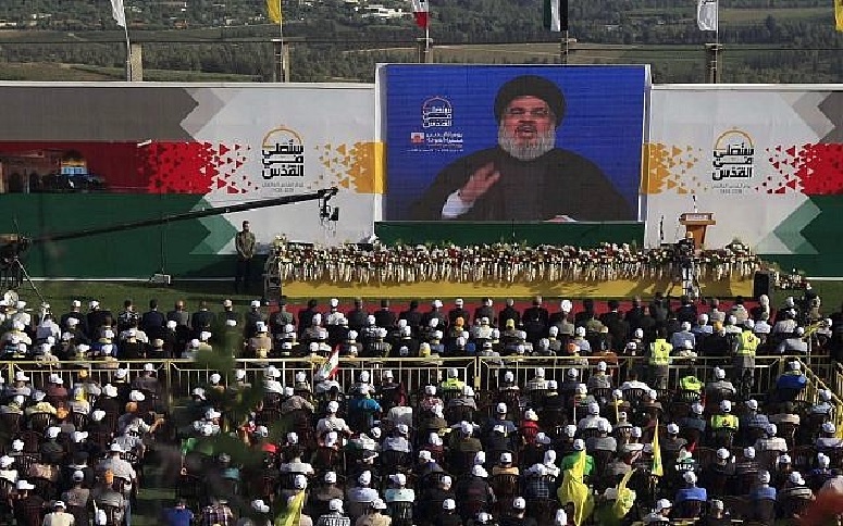 Hassan Nasrallah Threatens Israel in Speech from Within His Bunker